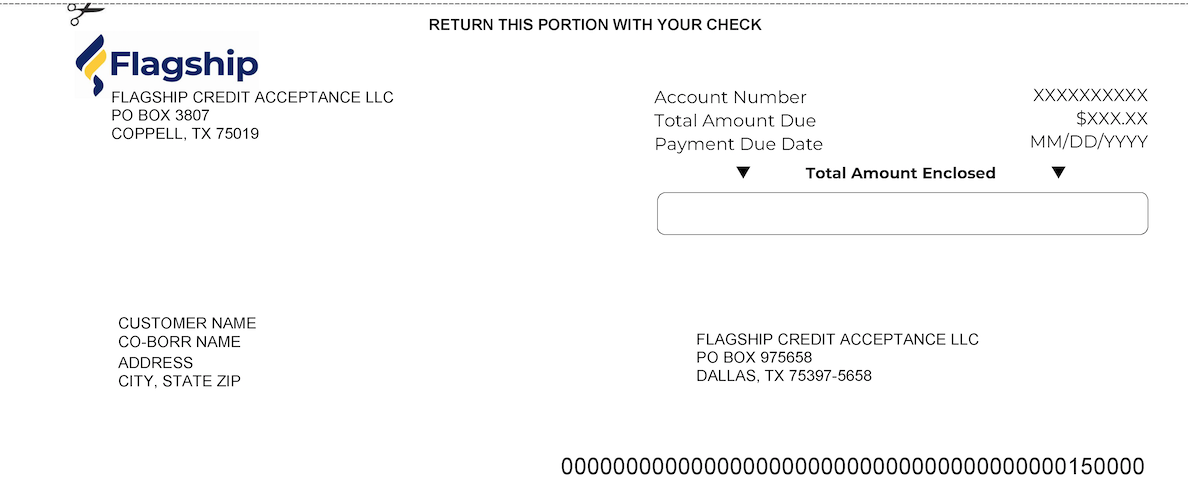 Flagship Credit Payment Tear Portion