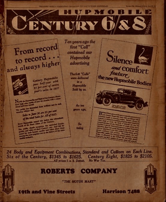 Roberts Motor Co. Advertisement